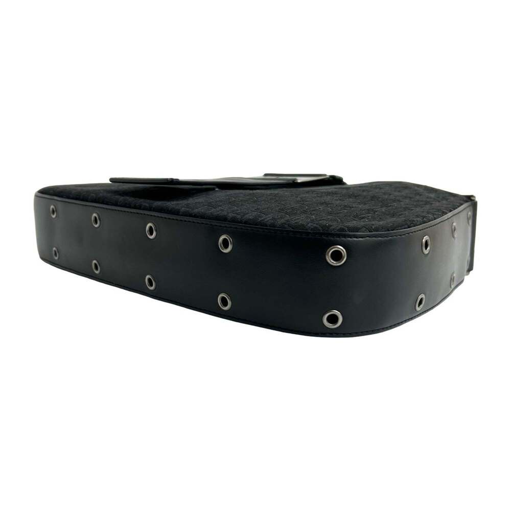 CHRISTIAN DIOR Black Leather Trotter Shoulder Bag - Picture 8 of 10